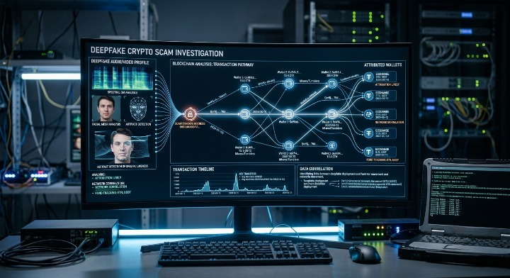 Can Blockchain Analysis Help Investigate a Deepfake Crypto Scam