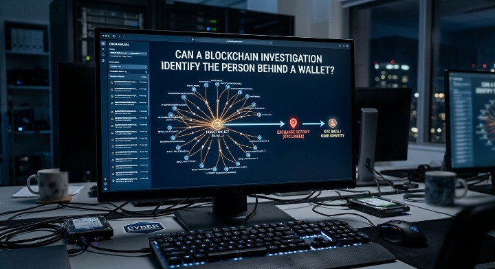 Can a Blockchain Investigation Identify the Person Behind a Wallet