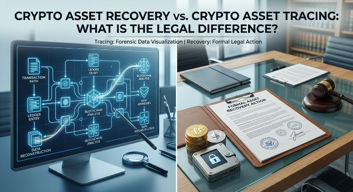 Crypto Asset Recovery vs. Crypto Asset Tracing: What Is the Legal Difference?